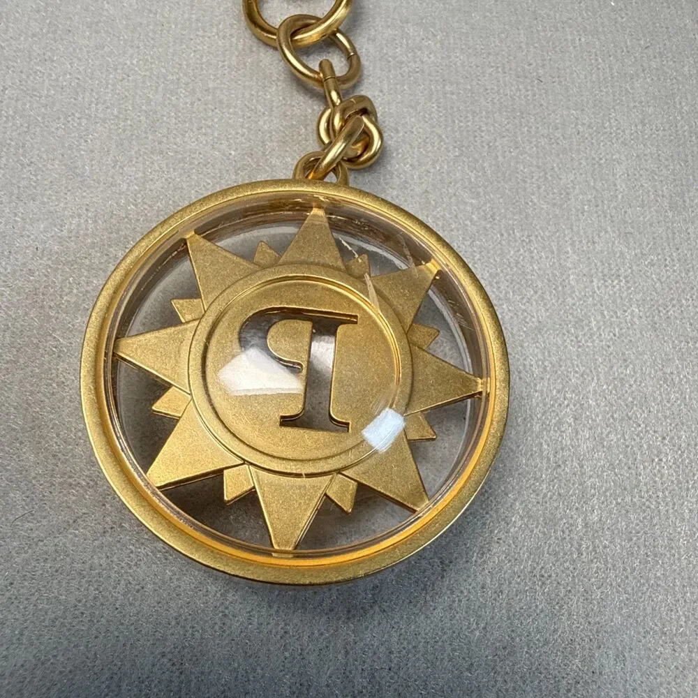 Parazul Logo Charm Gold Key Ring Holder Fob & Parazul Silk Scarf